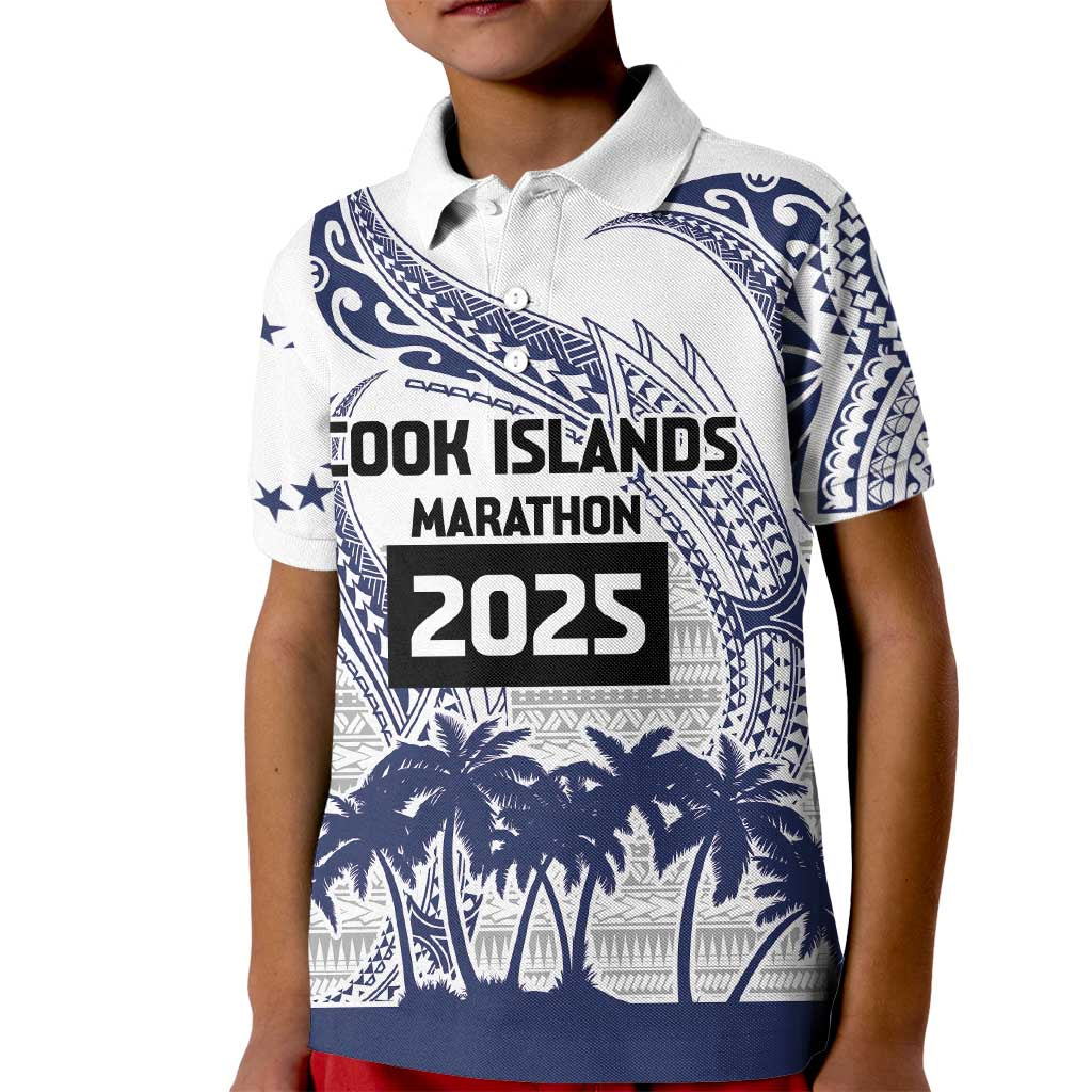 Cook Islands Marathon 2025-Pursuit in Paradise Kid Polo Shirt Blue Color
