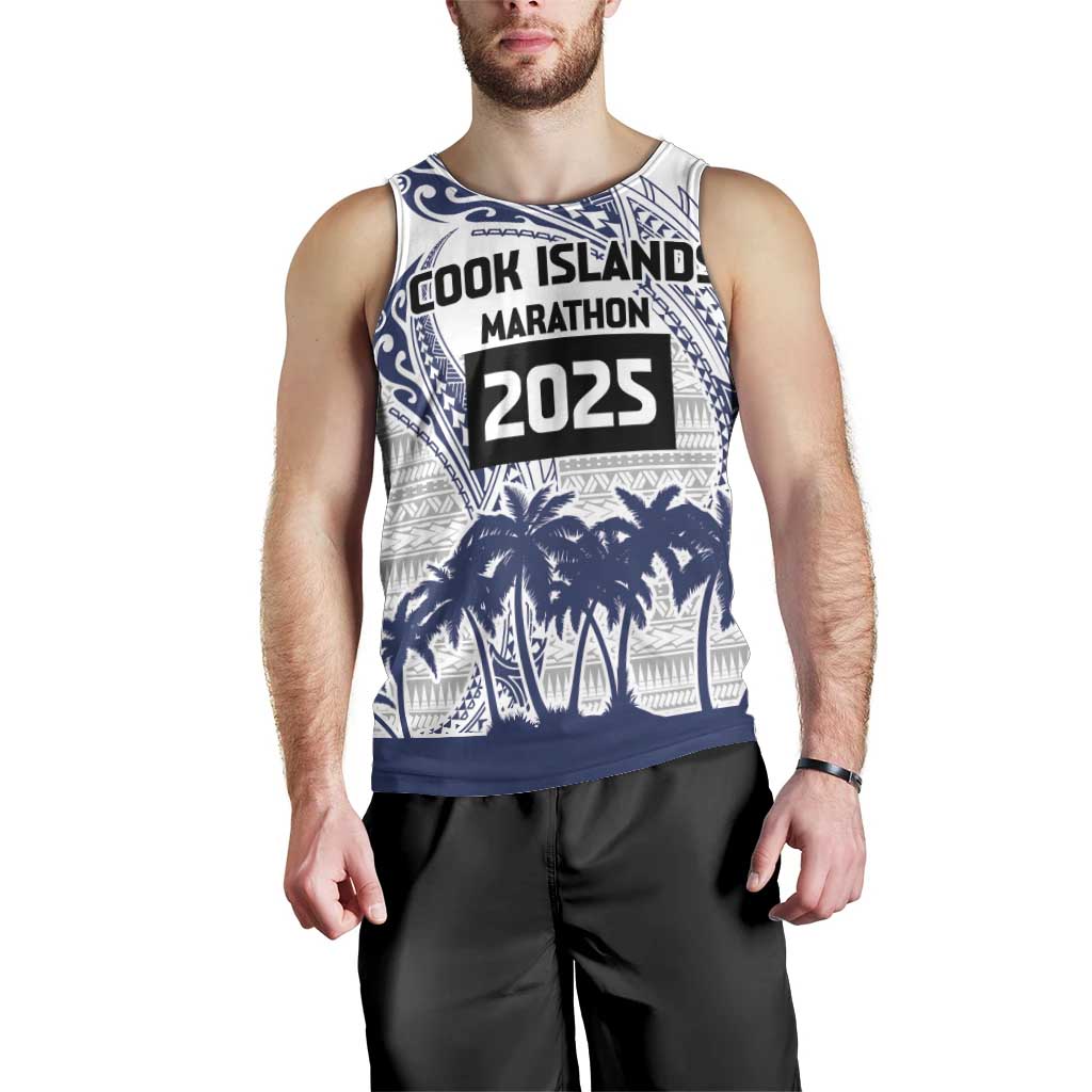 Cook Islands Marathon 2025-Pursuit in Paradise Men Tank Top Blue Color