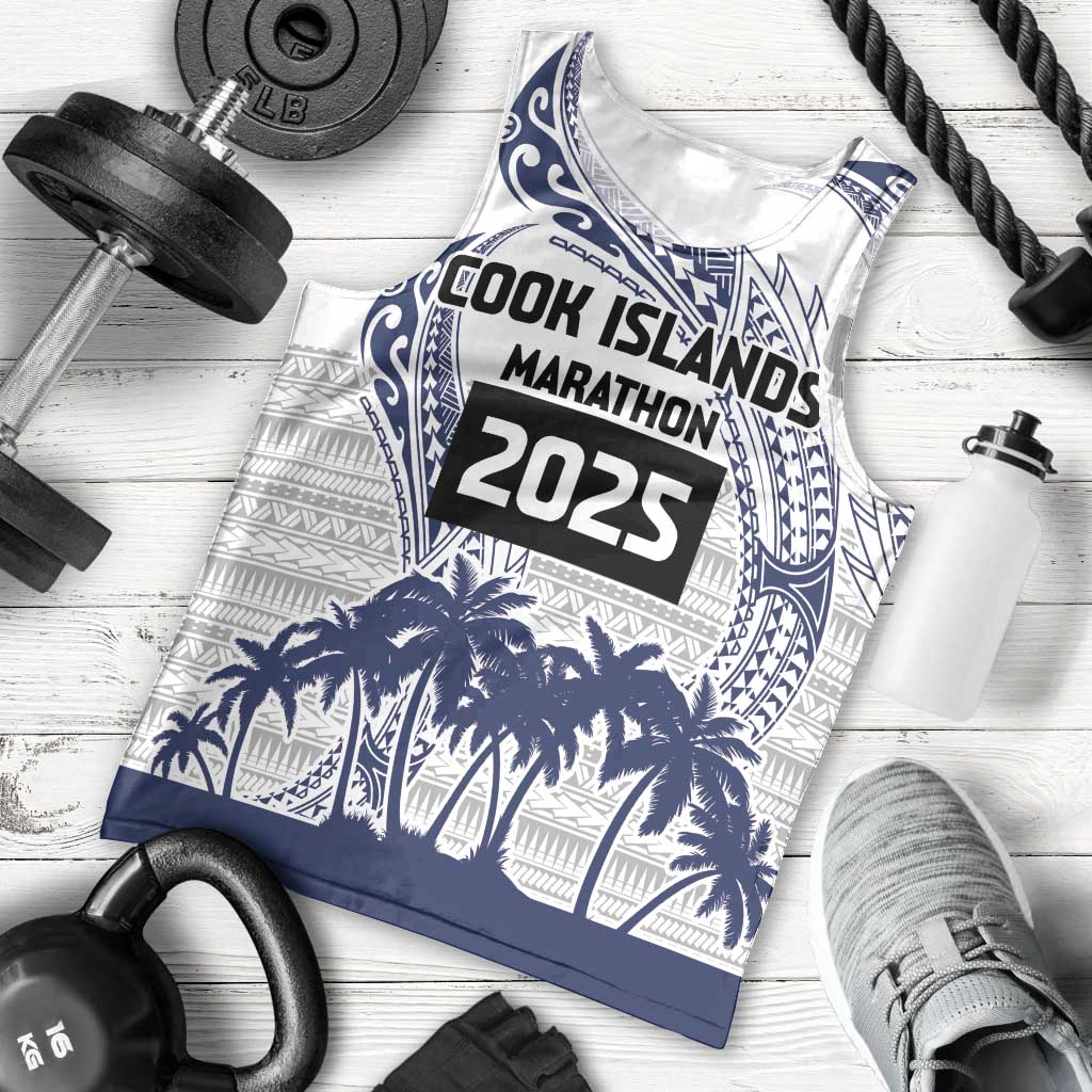 Cook Islands Marathon 2025-Pursuit in Paradise Men Tank Top Blue Color