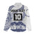 Cook Islands Marathon 2025-Pursuit in Paradise Women Casual Shirt Blue Color