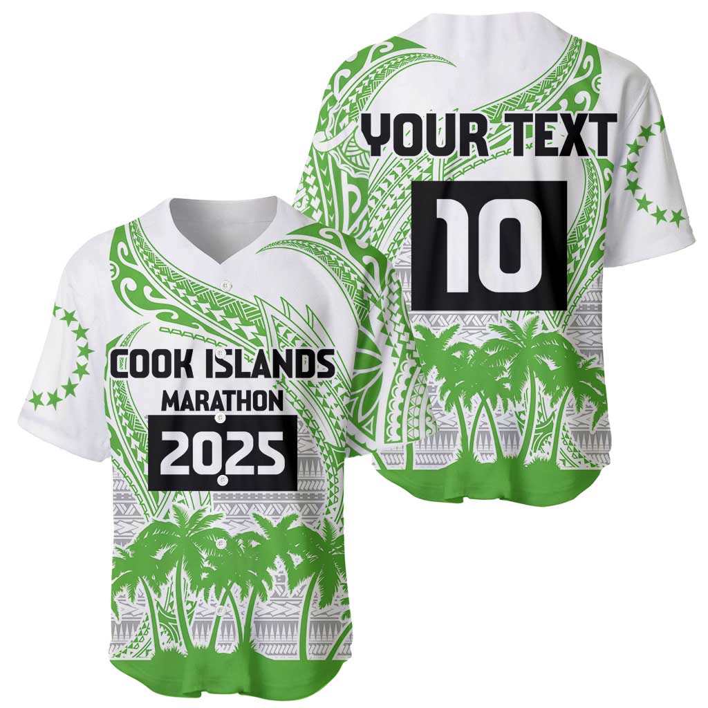 Cook Islands Marathon 2025-Pursuit in Paradise Baseball Jersey Green Color LT03 - Polynesian Pride