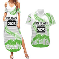 Cook Islands Marathon 2025-Pursuit in Paradise Couples Matching Summer Maxi Dress and Hawaiian Shirt Green Color LT03 Green - Polynesian Pride