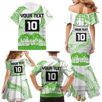 Cook Islands Marathon 2025-Pursuit in Paradise Family Matching Mermaid Dress and Hawaiian Shirt Green Color LT03 - Polynesian Pride
