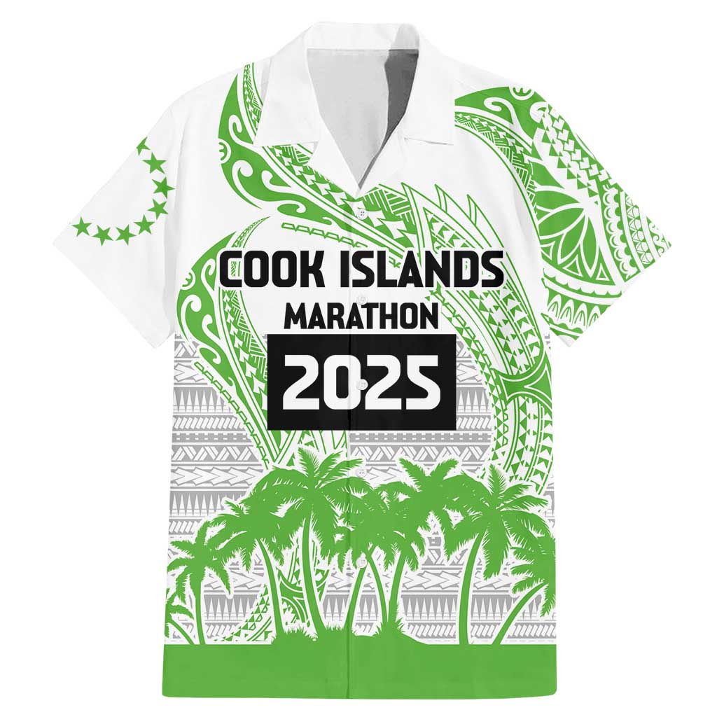 Cook Islands Marathon 2025-Pursuit in Paradise Family Matching Mermaid Dress and Hawaiian Shirt Green Color LT03 Dad's Shirt - Short Sleeve Green - Polynesian Pride