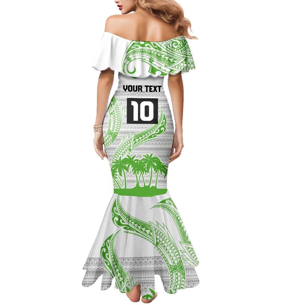 Cook Islands Marathon 2025-Pursuit in Paradise Family Matching Mermaid Dress and Hawaiian Shirt Green Color LT03 - Polynesian Pride