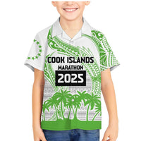 Cook Islands Marathon 2025-Pursuit in Paradise Family Matching Mermaid Dress and Hawaiian Shirt Green Color LT03 Son's Shirt Green - Polynesian Pride
