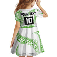 Cook Islands Marathon 2025-Pursuit in Paradise Family Matching Off Shoulder Short Dress and Hawaiian Shirt Green Color LT03 - Polynesian Pride