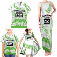 Cook Islands Marathon 2025-Pursuit in Paradise Family Matching Tank Maxi Dress and Hawaiian Shirt Green Color LT03 - Polynesian Pride
