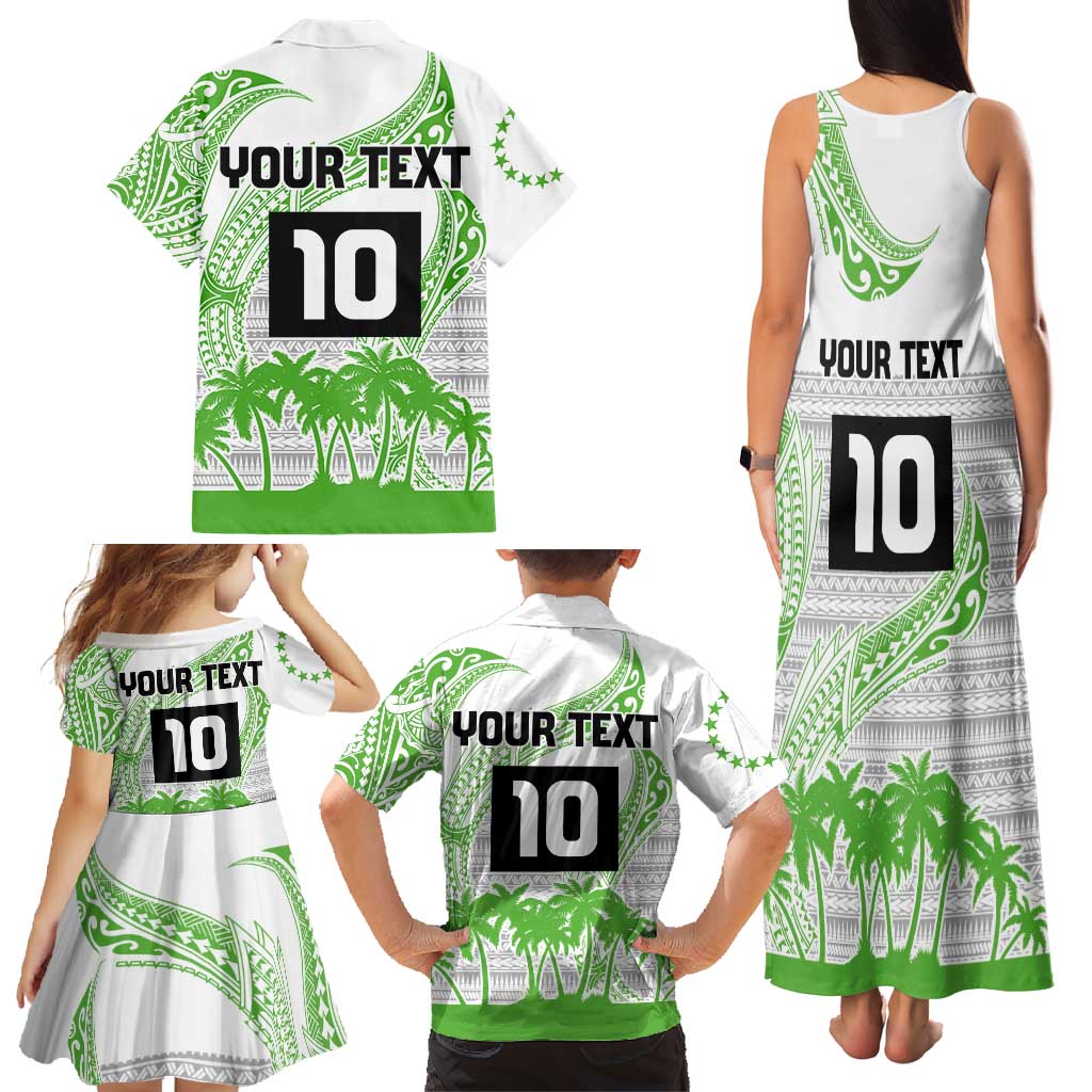 Cook Islands Marathon 2025-Pursuit in Paradise Family Matching Tank Maxi Dress and Hawaiian Shirt Green Color LT03 - Polynesian Pride