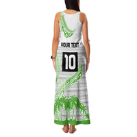 Cook Islands Marathon 2025-Pursuit in Paradise Family Matching Tank Maxi Dress and Hawaiian Shirt Green Color LT03 - Polynesian Pride
