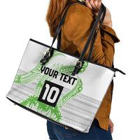 Cook Islands Marathon 2025-Pursuit in Paradise Leather Tote Bag Green Color