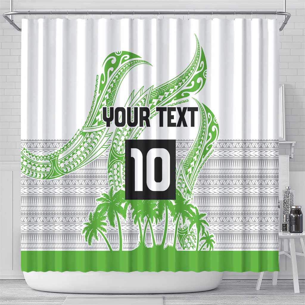 Cook Islands Marathon 2025-Pursuit in Paradise Shower Curtain Green Color LT03 - Polynesian Pride