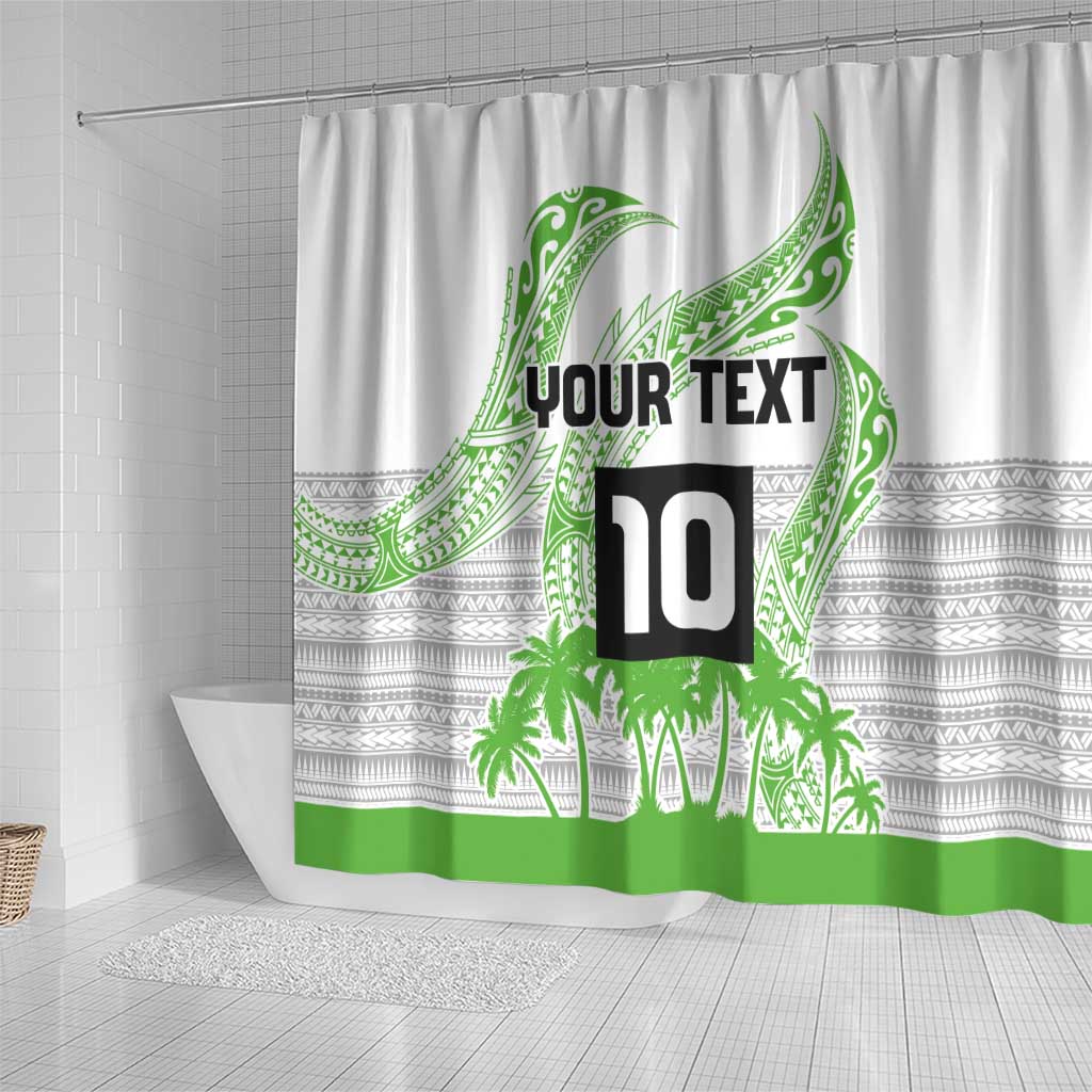 Cook Islands Marathon 2025-Pursuit in Paradise Shower Curtain Green Color LT03 - Polynesian Pride
