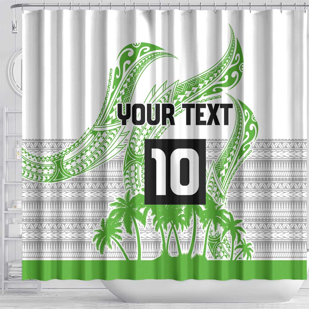 Cook Islands Marathon 2025-Pursuit in Paradise Shower Curtain Green Color LT03 - Polynesian Pride