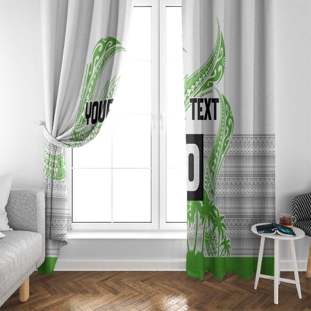 Cook Islands Marathon 2025-Pursuit in Paradise Window Curtain Green Color LT03 - Polynesian Pride