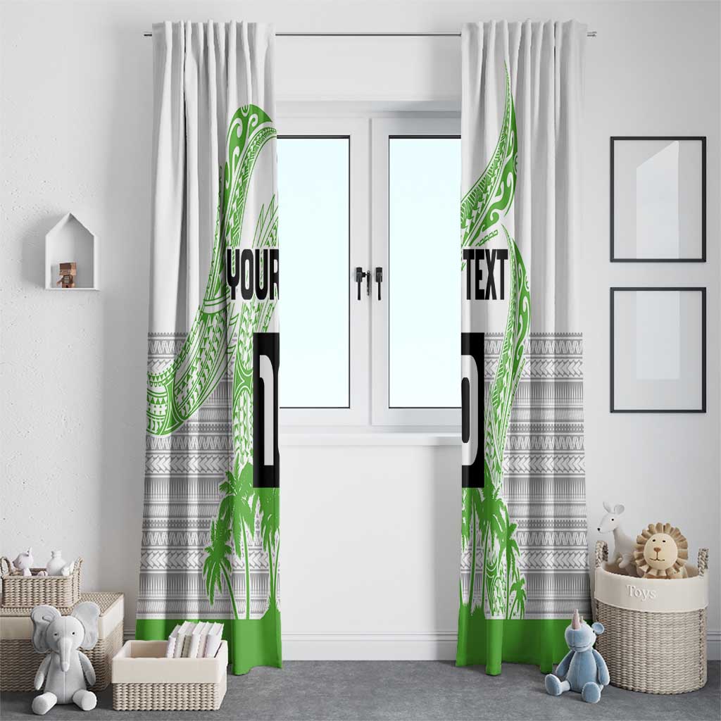 Cook Islands Marathon 2025-Pursuit in Paradise Window Curtain Green Color LT03 - Polynesian Pride