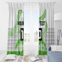 Cook Islands Marathon 2025-Pursuit in Paradise Window Curtain Green Color LT03 - Polynesian Pride