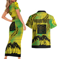 Cook Islands Marathon 2025-Pursuit in Paradise Couples Matching Short Sleeve Bodycon Dress and Hawaiian Shirt Special Edition LT03 - Polynesian Pride