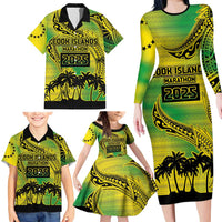 Cook Islands Marathon 2025-Pursuit in Paradise Family Matching Long Sleeve Bodycon Dress and Hawaiian Shirt Special Edition LT03 - Polynesian Pride
