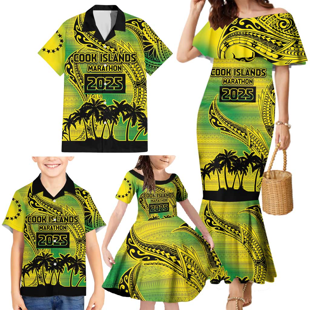 Cook Islands Marathon 2025-Pursuit in Paradise Family Matching Mermaid Dress and Hawaiian Shirt Special Edition LT03 - Polynesian Pride