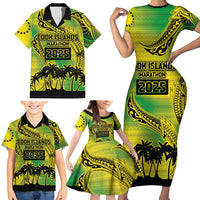 Cook Islands Marathon 2025-Pursuit in Paradise Family Matching Short Sleeve Bodycon Dress and Hawaiian Shirt Special Edition LT03 - Polynesian Pride