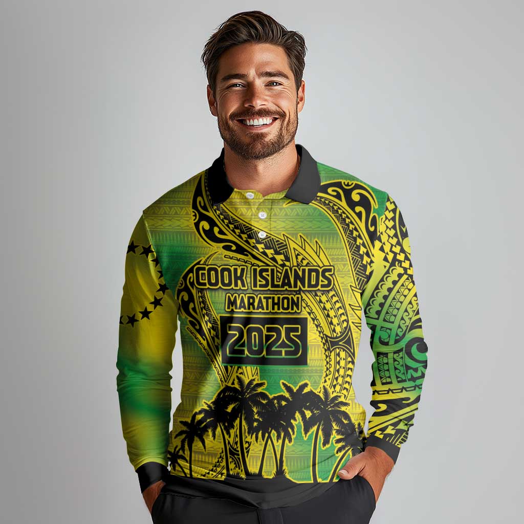 Cook Islands Marathon 2025-Pursuit in Paradise Long Sleeve Polo Shirt Special Edition