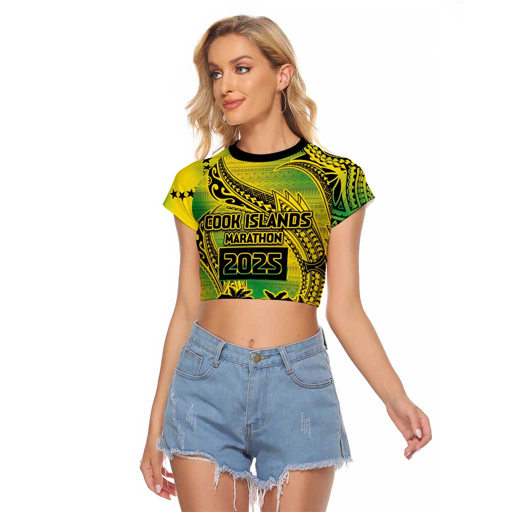 Cook Islands Marathon 2025-Pursuit in Paradise Raglan Cropped T Shirt Special Edition