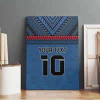 Custom Toa Samoa Rugby Canvas Wall Art Samoan Warrior Ula Fala Tribal Pattern