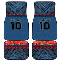 Custom Toa Samoa Rugby Car Mats Samoan Warrior Ula Fala Tribal Pattern