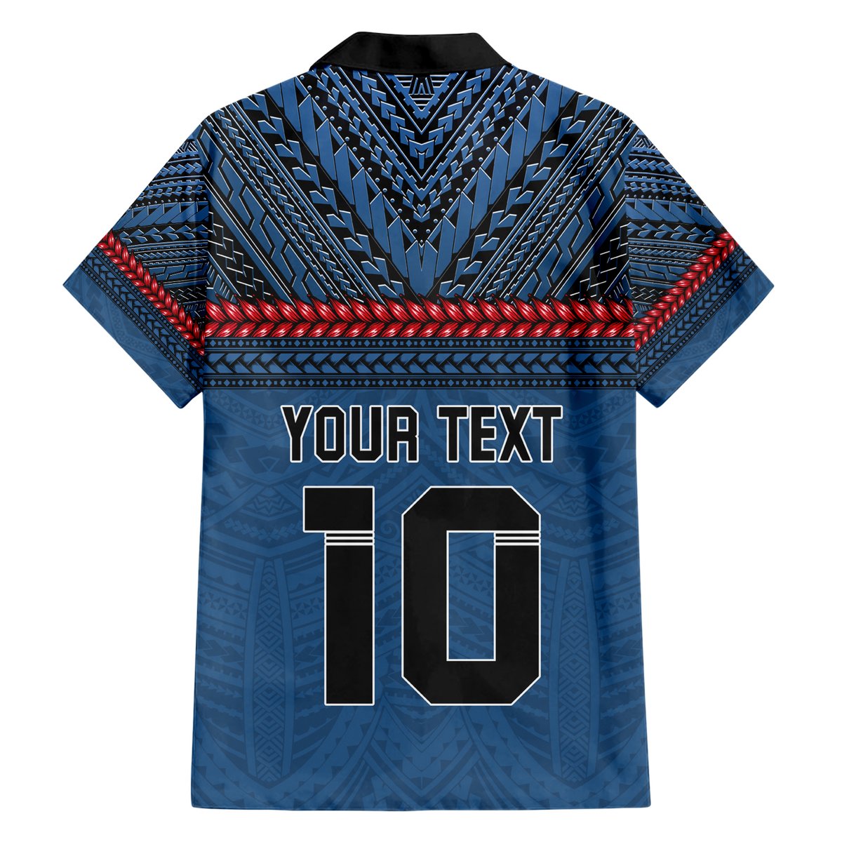 Custom Toa Samoa Rugby Hawaiian Shirt Samoan Warrior Ula Fala Tribal Pattern LT03