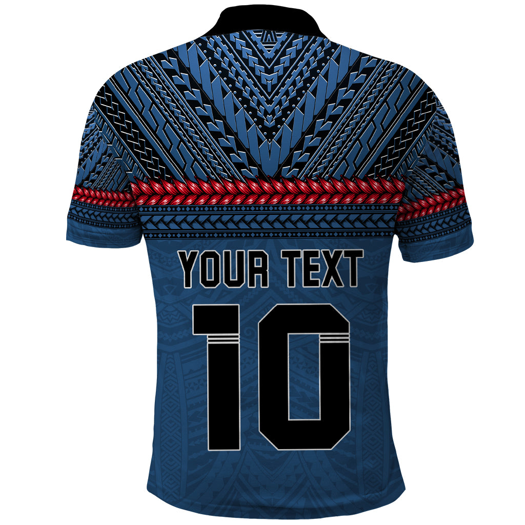 Custom Toa Samoa Rugby Polo Shirt Samoan Warrior Ula Fala Tribal Pattern LT03