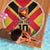Custom Papua New Guinea Rugby Beach Blanket Bird of Paradise and Hibiscus Polynesian Pattern Yellow Color