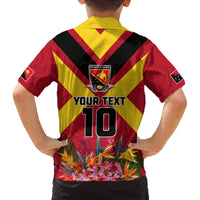 Custom Papua New Guinea Rugby Family Matching Puletasi and Hawaiian Shirt Bird of Paradise and Hibiscus Polynesian Pattern Red Color LT03 - Polynesian Pride