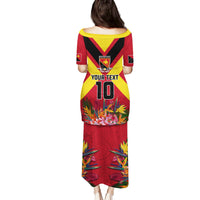 Custom Papua New Guinea Rugby Family Matching Puletasi and Hawaiian Shirt Bird of Paradise and Hibiscus Polynesian Pattern Red Color LT03 - Polynesian Pride