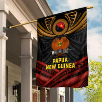 Papua New Guinea Bird-of-Paradise Garden Flag Coat of Arms and Tribal Patterns