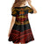 Papua New Guinea Bird-of-Paradise Kid Short Sleeve Dress Coat of Arms and Tribal Patterns LT03 - Polynesian Pride