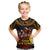 Papua New Guinea Bird-of-Paradise Kid T Shirt Coat of Arms and Tribal Patterns LT03 Black - Polynesian Pride