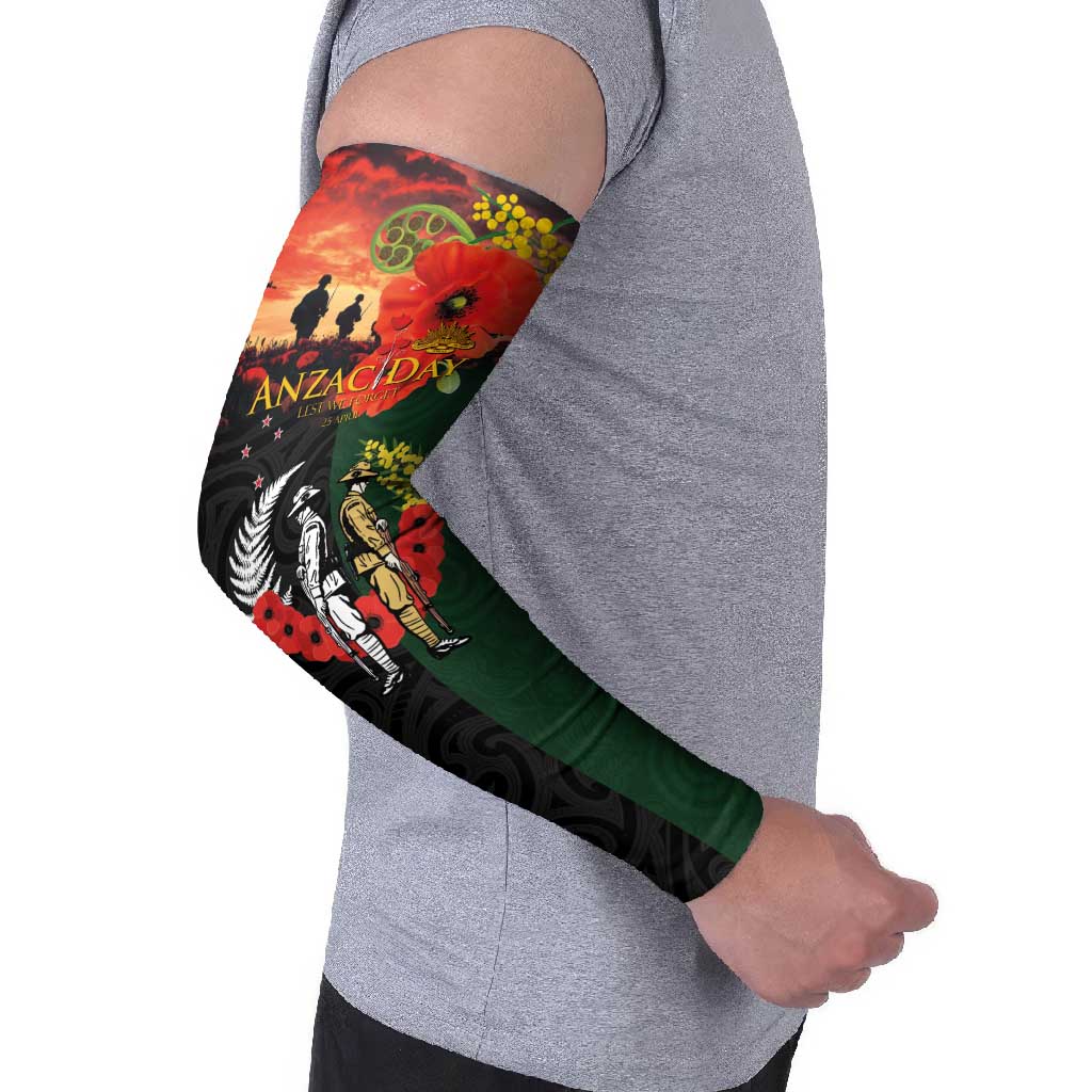 New Zealand and Australia ANZAC Day Arm Sleeves Lest We Forget Indigenous and Maori Pattern