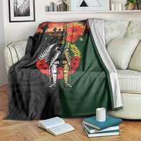 New Zealand and Australia ANZAC Day Blanket Lest We Forget Indigenous and Maori Pattern