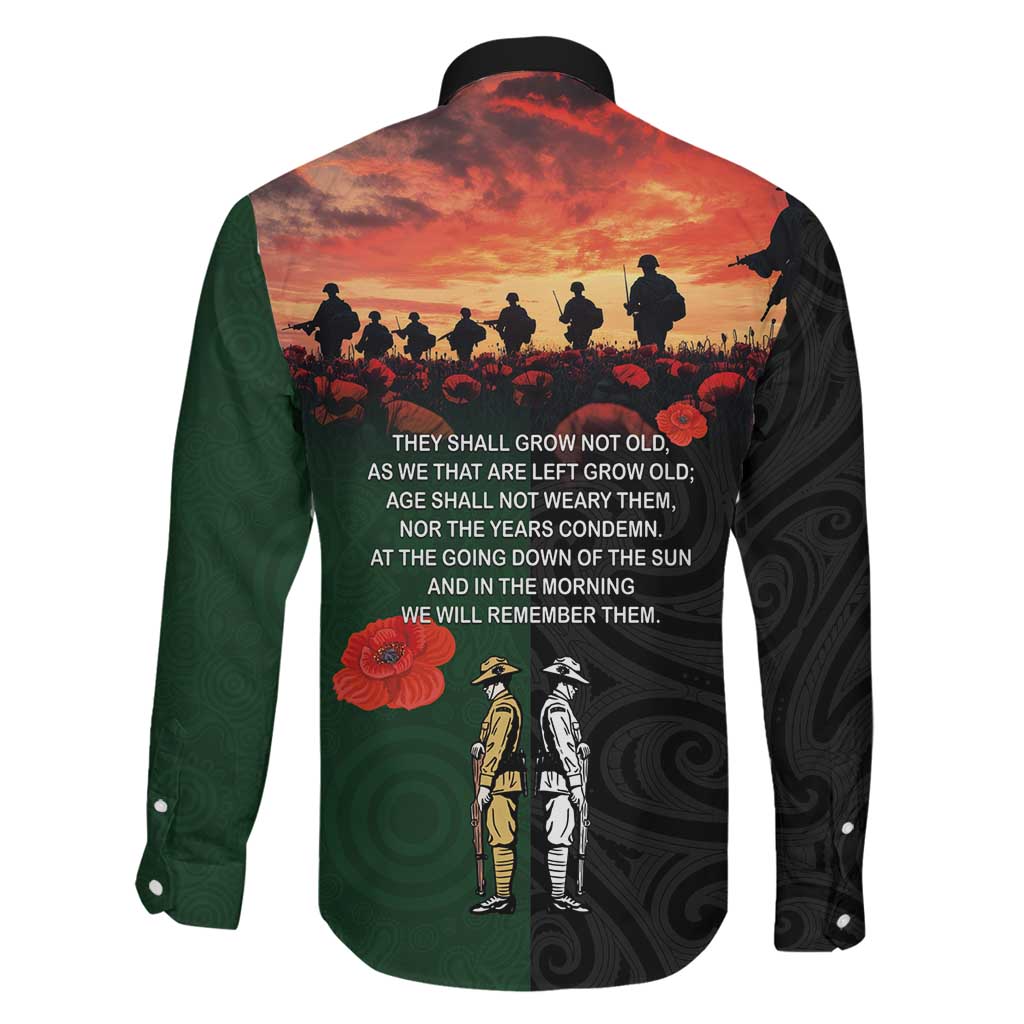 New Zealand and Australia ANZAC Day Family Matching Off Shoulder Maxi Dress and Hawaiian Shirt Lest We Forget Indigenous and Maori Pattern LT03 - Polynesian Pride
