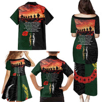 New Zealand and Australia ANZAC Day Family Matching Puletasi and Hawaiian Shirt Lest We Forget Indigenous and Maori Pattern LT03 - Polynesian Pride