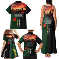 New Zealand and Australia ANZAC Day Family Matching Tank Maxi Dress and Hawaiian Shirt Lest We Forget Indigenous and Maori Pattern LT03 - Polynesian Pride