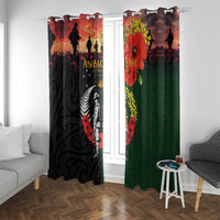 New Zealand and Australia ANZAC Day Window Curtain Lest We Forget Indigenous and Maori Pattern