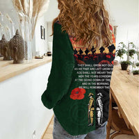 New Zealand and Australia ANZAC Day Women Casual Shirt Lest We Forget Indigenous and Maori Pattern