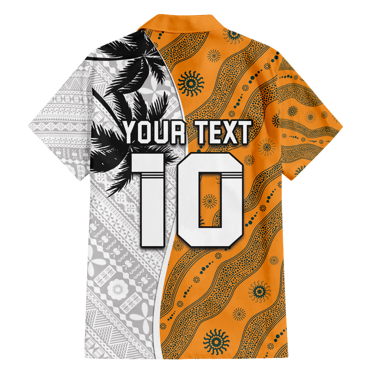 Custom Fiji and Australia Rugby Family Matching Off The Shoulder Long Sleeve Dress and Hawaiian Shirt Tapa Mix Aboriginal Pattern Half Style LT03 - Polynesian Pride