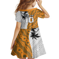 Custom Fiji and Australia Rugby Family Matching Tank Maxi Dress and Hawaiian Shirt Tapa Mix Aboriginal Pattern Half Style LT03 - Polynesian Pride