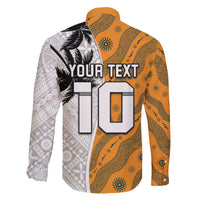 Custom Fiji and Australia Rugby Family Matching Tank Maxi Dress and Hawaiian Shirt Tapa Mix Aboriginal Pattern Half Style LT03 - Polynesian Pride