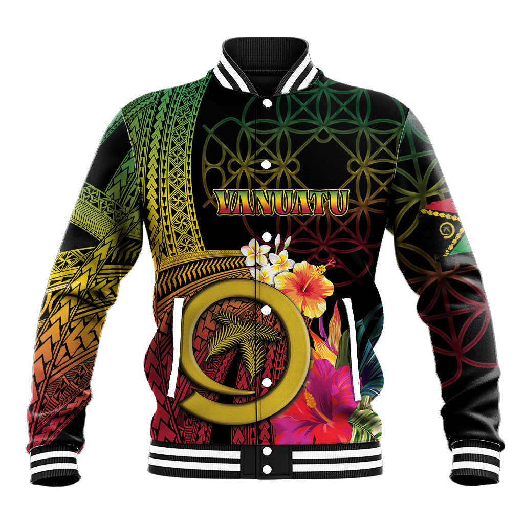 Vanuatu Independence Day Baseball Jacket Sand Drawing Melanesian Vibes