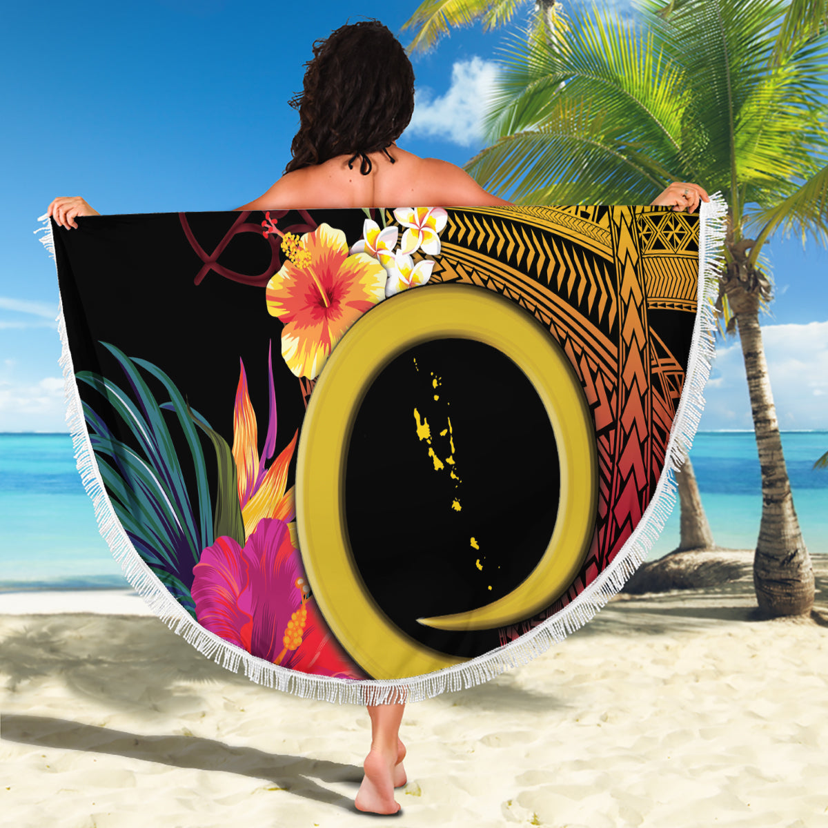 Vanuatu Independence Day Beach Blanket Sand Drawing Melanesian Vibes