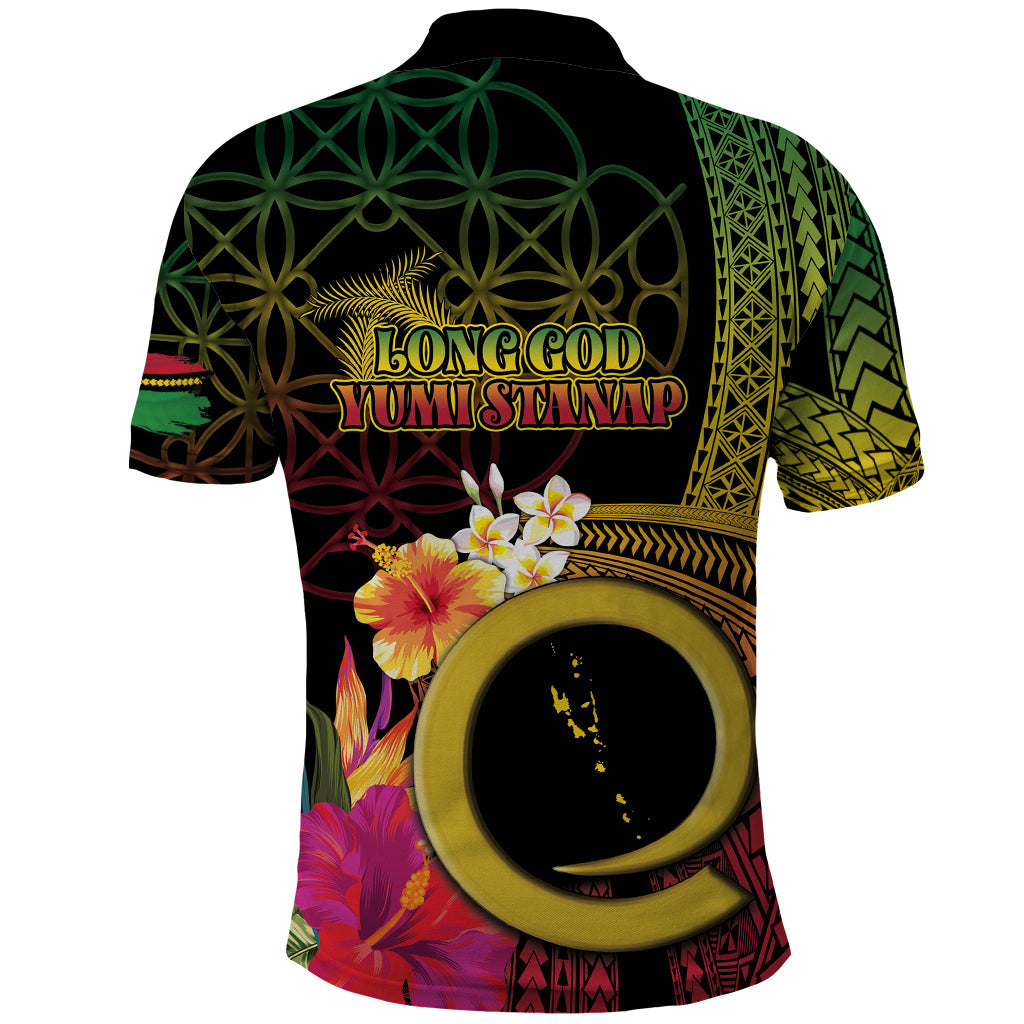 Vanuatu Independence Day Polo Shirt Sand Drawing Melanesian Vibes